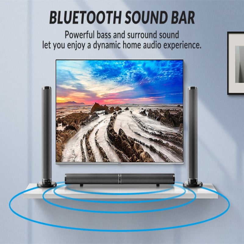 家庭影院soundage Detachable Bluetooth TV Soundbar 3D Stereo Surround Sound Speaker Home Theater Sound Bar Support Optical SPDIF AUX IN
