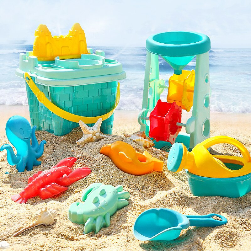 沙灘玩具夏季沙滩玩沙玩具儿童沙盒套装套装水玩具沙桶坑工具儿童男孩女孩礼物户外玩具