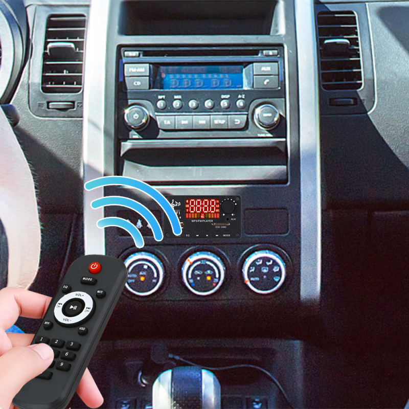 唱片機2 50W Amplifier 12V MP3 Decoder Board 22V Big Color Screen Bluetooth 5.0 Car Music Player USB Recording
