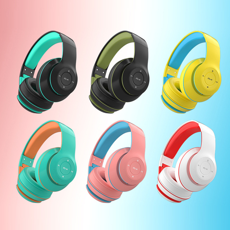 耳機2022 新款藍牙耳機可折疊無線耳機低音立體聲耳機 Mp3 播放器帶麥克風支持 TF 卡 AUX PC