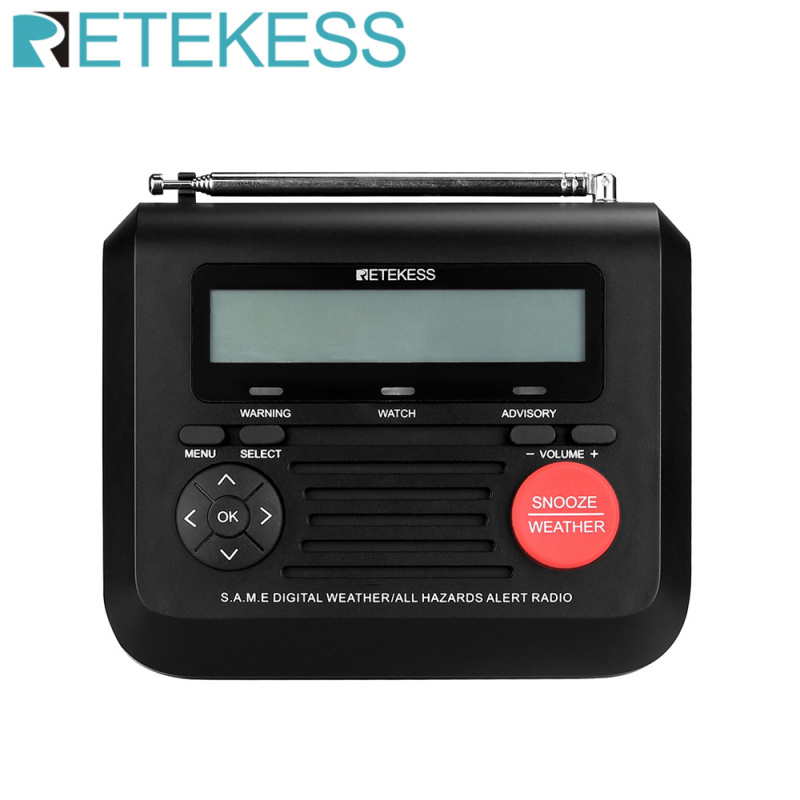 收音機RETEKESS TR625 NOAA Emergency Weather Alert Radio Portable with Digital Alarm Clock Voice Alert Flashing LED Warning for Home