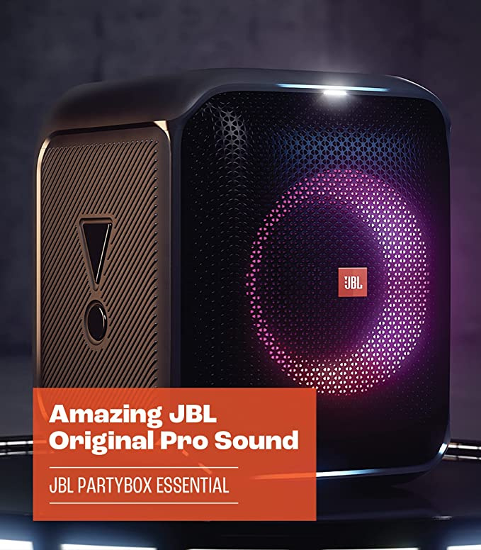 JBL Partybox Encore Essential 高功率派對音箱: 100W Sound, Built-in Dynamic Light Show, and Splash Proof Design
