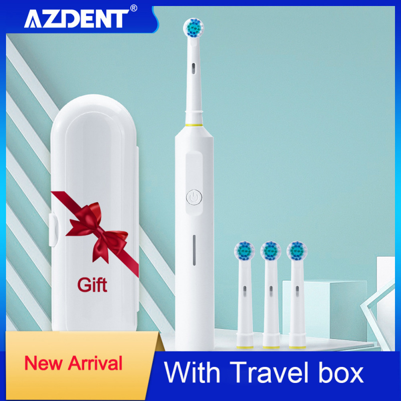 電動牙刷AZDENT Sonic Electric Toothbrush  3 Mode  Superior USB Charger Clean Tooth Brush with Travel Box Repl
