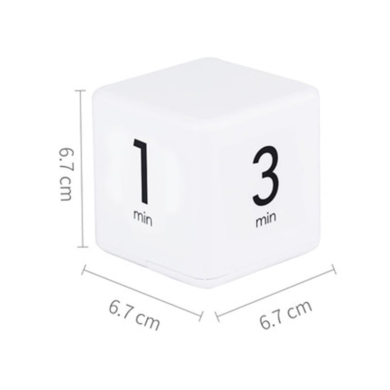 計時器1pcs Cube Kitchen Timer White Color Cubic Timer Minutes For Time Management Kids Timer Workout Timer Cooking Accessories