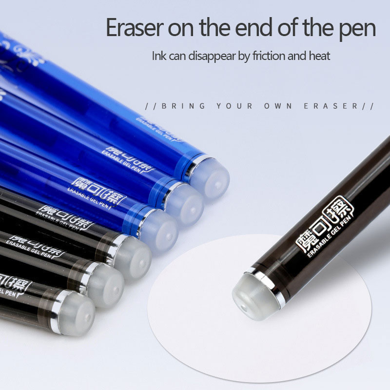 文具85Pcs Set Erasable Pen Gel Pens School Gel Pen 0.5mm Blue Pens Refills Rod Washable Student Writing Office Kawa