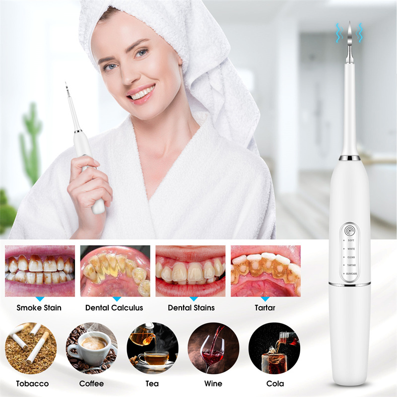洗牙Electric Sonic Dental Scaler Teeth Whitening Portable Tartar Teeth Cleaner Tool Ultrasonic Calculus Remover For Teeth