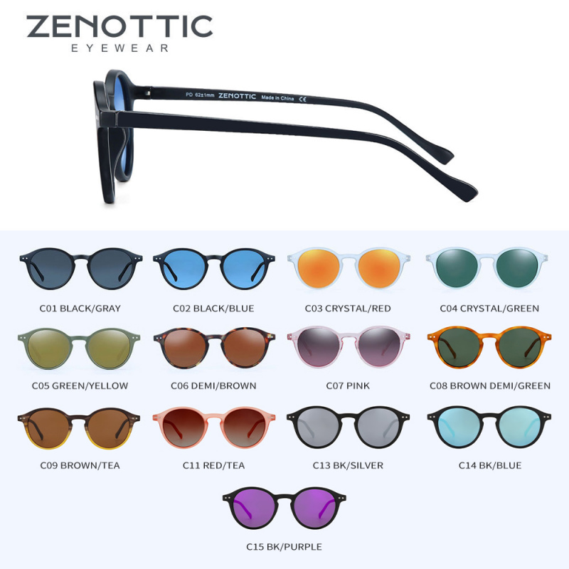 太陽鏡ZENOTTIC Retro Polarized Sunglasses Men Women Vintage Small Round Frame Sun Glasses Polaroid Lens UV400 Goggles Shades Eyewear