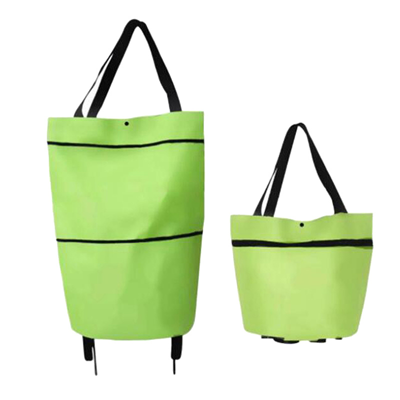 買菜小車可折疊購物拉車手推車帶輪購物袋可重複使用的雜貨食品蔬菜生態大號防水儲物袋