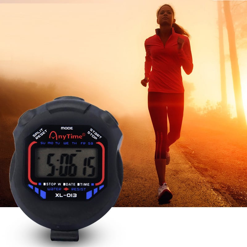 計時器New Handheld Sports Stopwatch Timer Digital Professional Classic Waterproof  Handheld LCD  Stop Watch