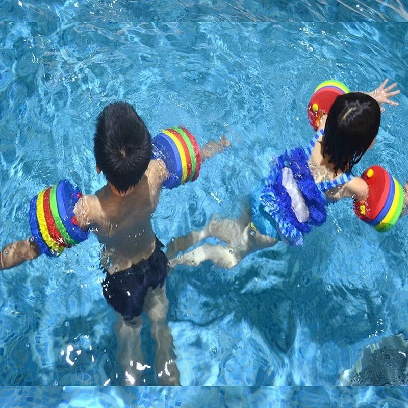 游泳圈6pcs Set Kids Children EVA Foam Swim Discs Arm Bands Floating Sleeves Inflatable Float Baby Swimming Exercises Circles Rings