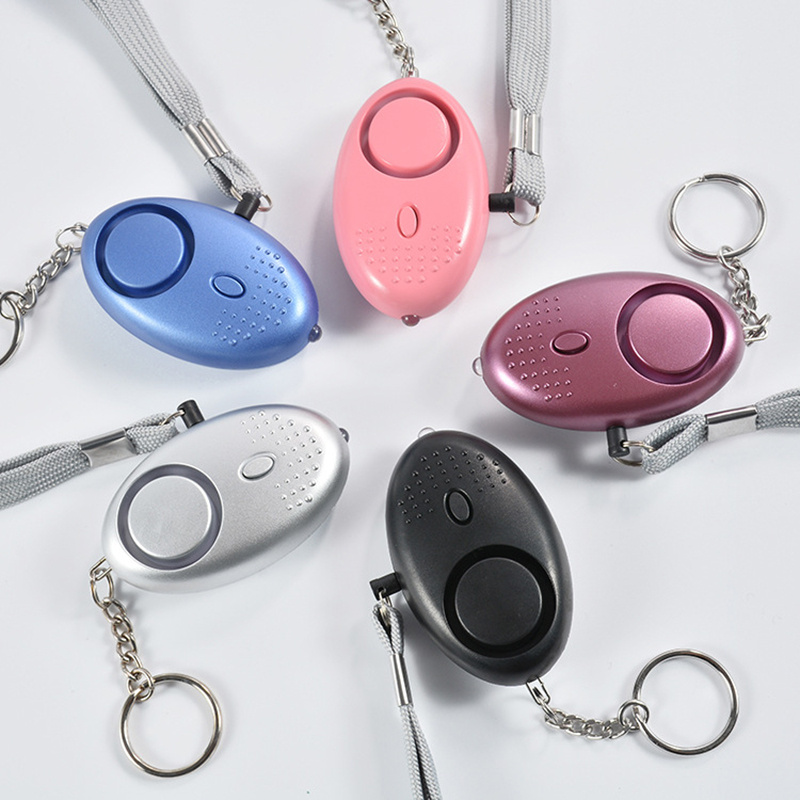 防身用品Egg Shape Self Defense Alarm 130dB Security Protect Alert Personal Safety Scream Loud Keychain Emergency Alarm For Child Elder