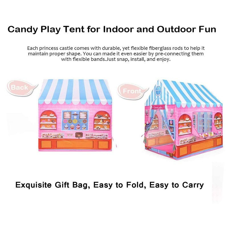 室内帳篷Children's Castle Tent Folding Portable Tent Indoor Outdoor Courtyard Children's Tent House Men and Women Children Gift Toys
