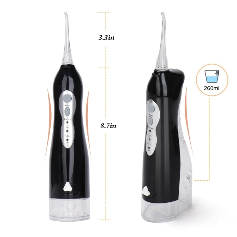 洗牙Oral Irrigator USB Rechargeable Water Flosser Portable Dental Water Jet IPX7 Water Tank Waterproof Teeth Cleaner +5 Nozzles