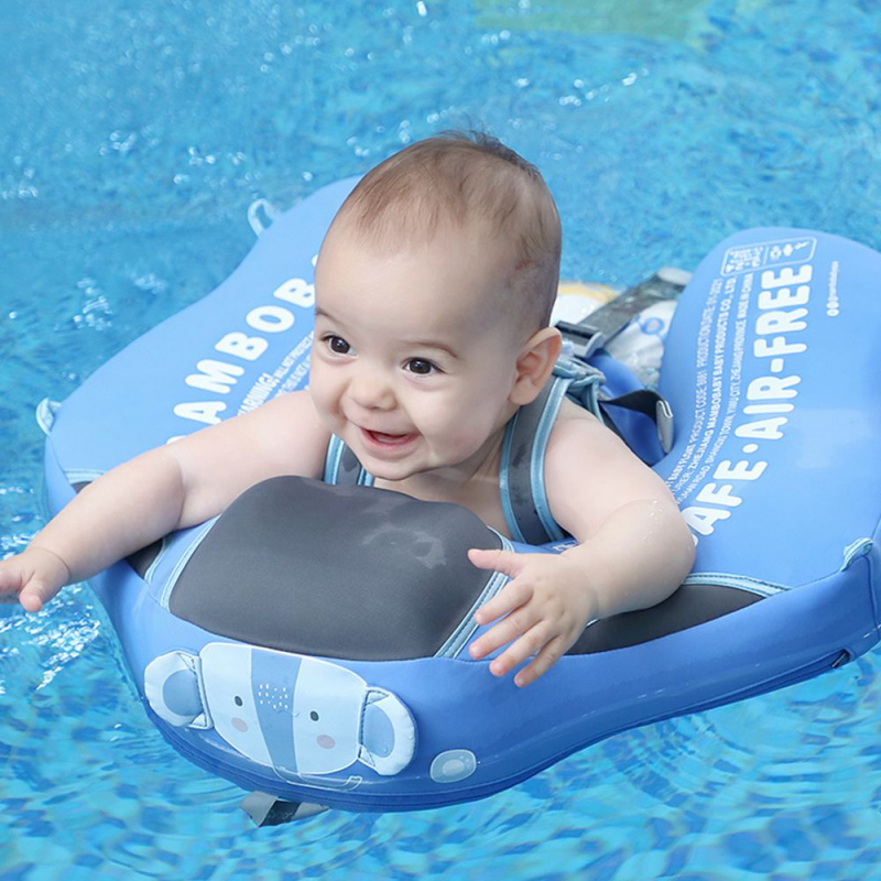游泳圈Mambobaby Baby Float Lying Swimming Rings Infant Waist Swim Ring Toddler Swim Trainer Non-inflatable Buoy Pool Accessories Toys