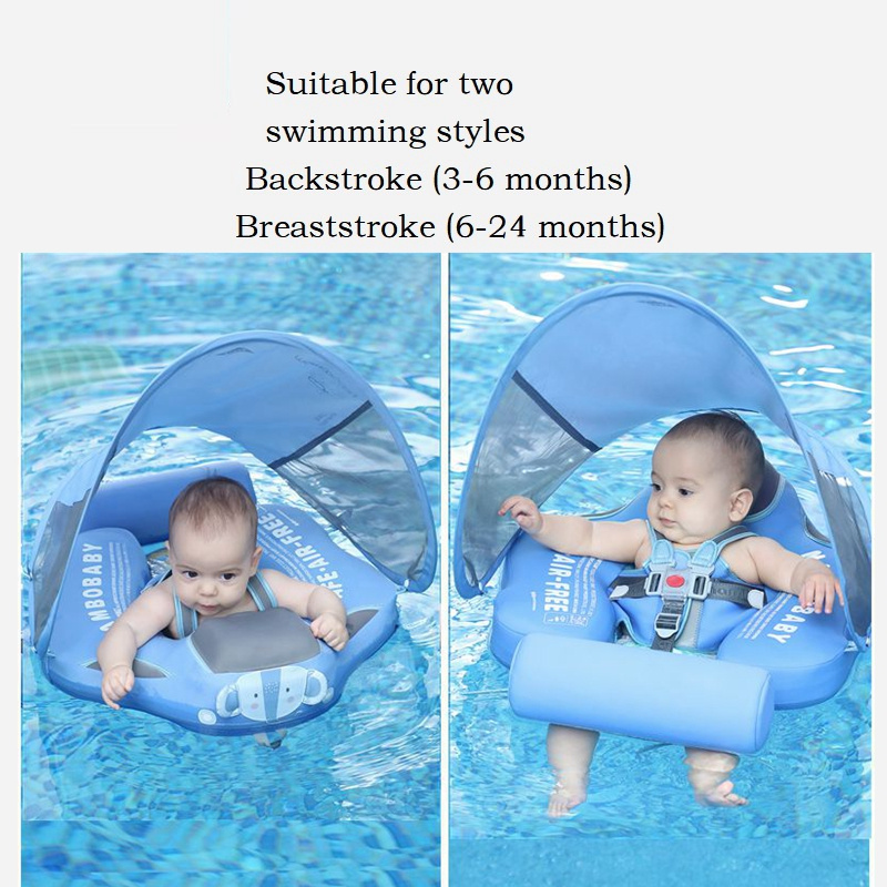 游泳圈Mambobaby Baby Float Lying Swimming Rings Infant Waist Swim Ring Toddler Swim Trainer Non-inflatable Buoy Pool Accessories Toys