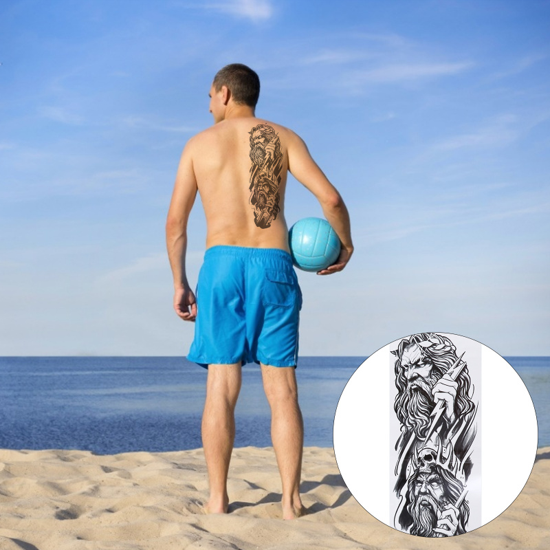 紋身貼8pcs Body Tattoos Stickers Horror Fake Tattoos Arm Temporary Stickers for Men