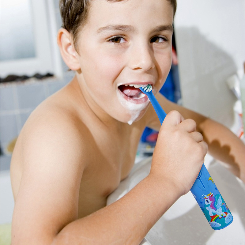電動牙刷For Children Sonic Electric Toothbrush Cartoon Pattern for Kids with Replace The Tooth Brush Head Ultrasonic Electric Toot