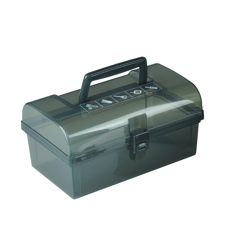 工具箱plastic tool box with handle, tray, compartment, storage and organizers toolbox 22 13 11.3cm