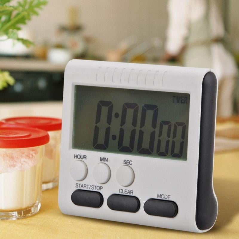 計時器數字屏幕廚房倒數計時器數字計時器廣場烹飪倒計時鬧鐘睡眠秒錶時鐘