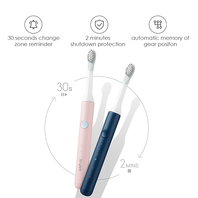 電動牙刷SOOCAS SO WHITE PINJING EX3聲波電動牙刷超聲波自動智能牙刷USB無線充電底座防水