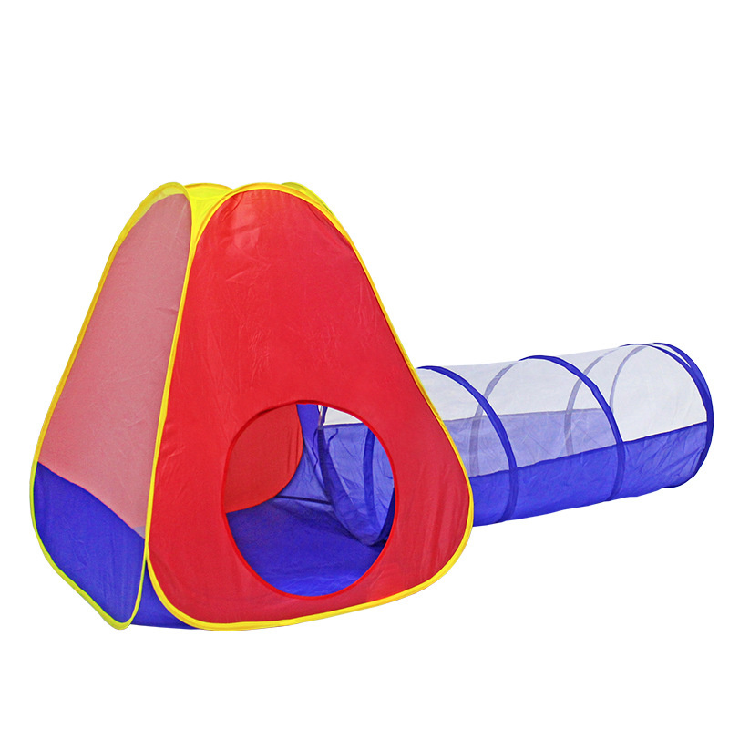 室内帳篷Child Indoor Tunnel 2 In 1 Tent House Play Toys Foldable Children Crawling Portable Pool Little Houses For Girls Boys Kids Gift