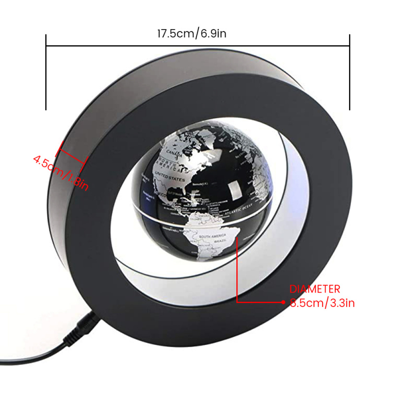 地球儀懸浮燈 磁懸浮地球儀 LED 世界地圖 旋轉地球儀燈 床頭燈 家居新奇 浮燈 禮品