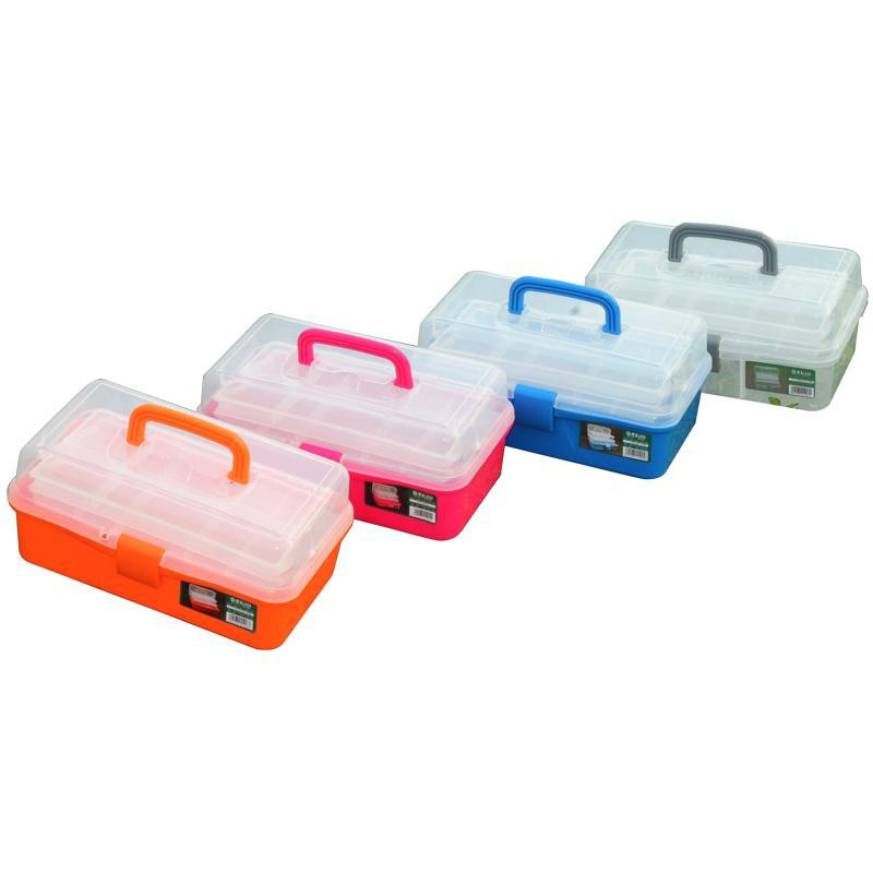 工具箱LAOA 彩色折疊工具箱 工作箱 可折疊工具箱 藥櫃 美甲工具箱 儲物箱