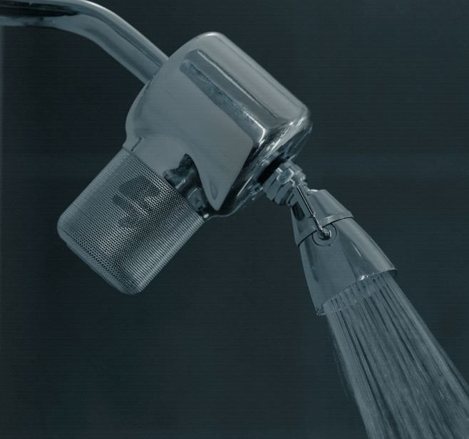 Ampere Shower Power 藍牙淋浴 喇叭 銀色