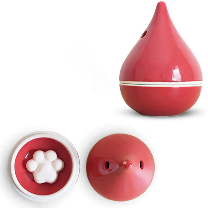 日本波佐見燒 勲山窯 陶瓷擴香爐 (淨紅色) 附五個爪形香石