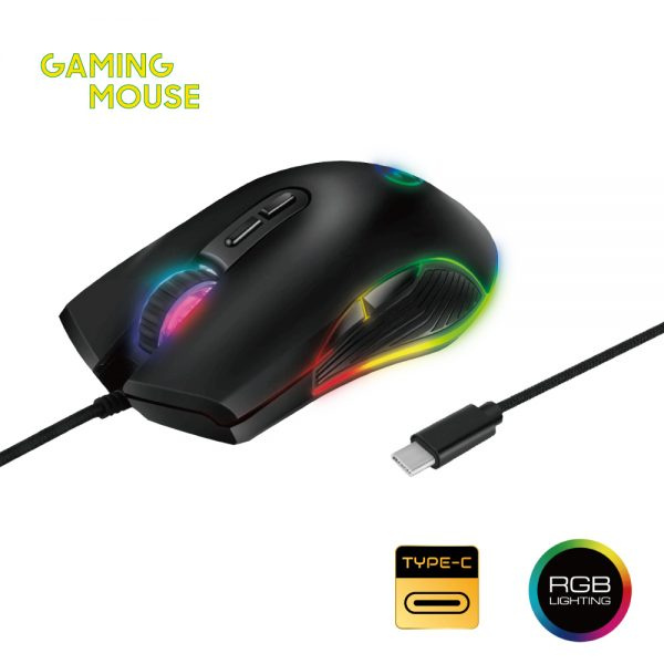 ELEMENTZ TYPEC RAINBOW LIGHTING GAMING MOUSE Vertex 恆進科技