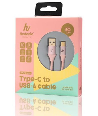 Hedonic USB 2.0A to TypeC 充電傳輸線 [2款] [3色]