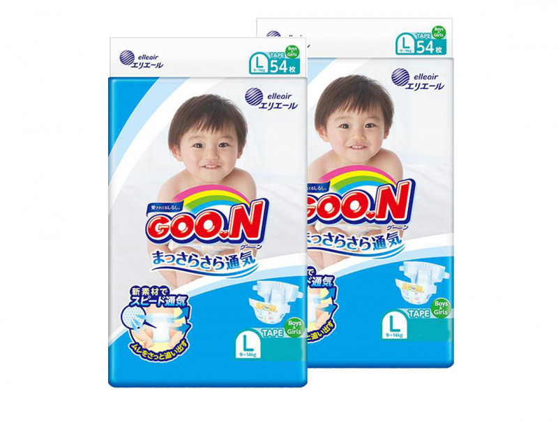 Goo.N (Goon) 大王尿片大碼L [58片]