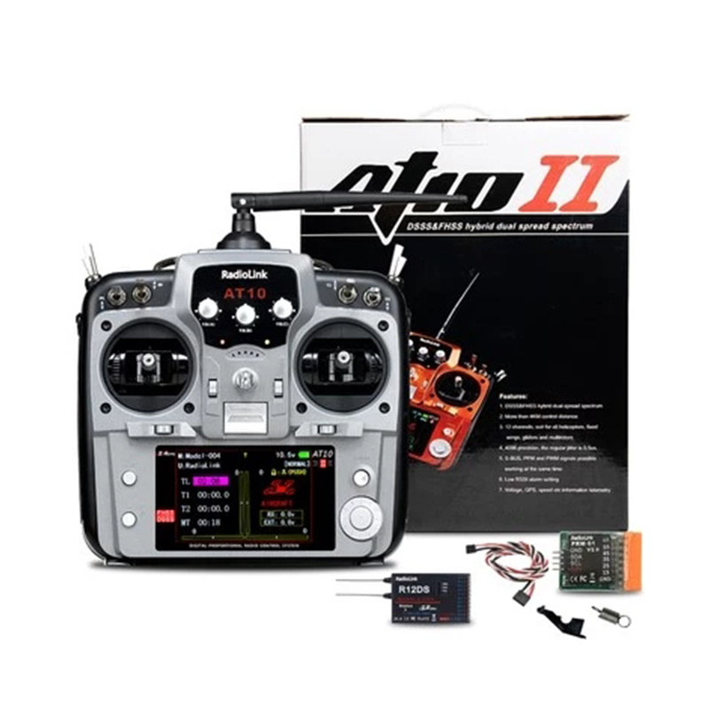 Radiolink AT10 II 12CH RC Transmitter and Receiver R12DS 2.4G AT9S PRO Radio Remote Controller for RC Drone  Fixed Wing