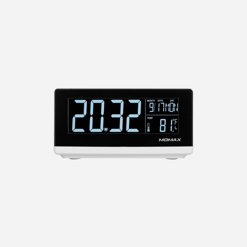MOMAX Q.Clock Digital Clock with Wireless Charge 無線充電子鬧鐘 QC1UKW