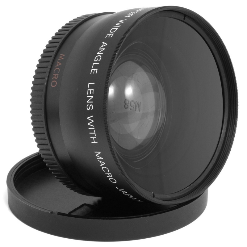 58MM 0.45x Wide Angle Lens + Macro Lens for Cannon 5D 60D  70D 350D   400D   450D   500D  1000D  550D   600D  1100D 18-55MM Lens