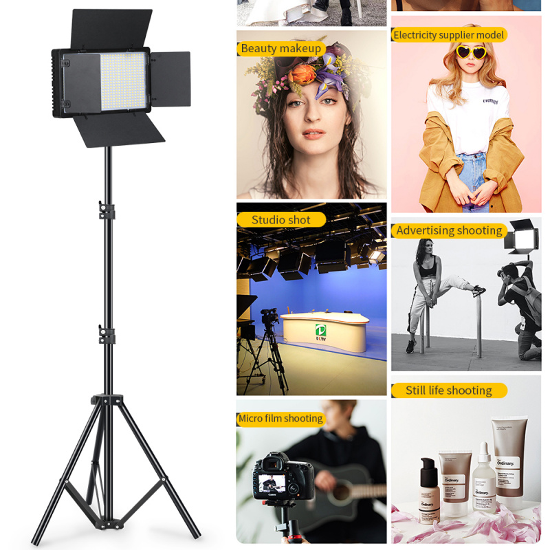 Led-600 Led Video Light Panel Bi-Color 3200-5600K Photography Lighting Panel On Camera Photo Studio Fill Lamp For Youtube Vlog