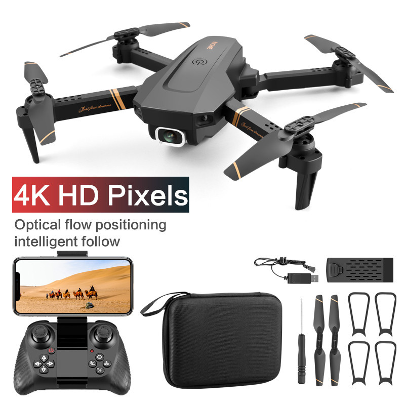 4DRC V4 WIFI FPV Drone WiFi live video FPV 4K 1080P HD Wide Angle Camera Foldable Altitude Hold Durable RC Quadcopter
