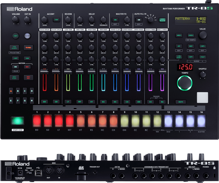roland 推出全新节奏鼓机 tr-8s