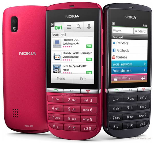 传统手提电话 nokia nokia asha 300 添加比较 (诺基亚低价 3g 手机