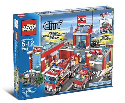 lego city fire station 7945