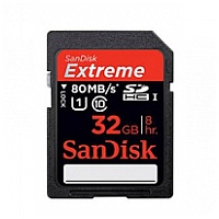 SanDisk Extreme U1 C10 SDHC UHS-I Card 32GB [R:80]