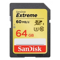 SanDisk Extreme U3 C10 SDXC UHS-I Card 64GB [R:60]