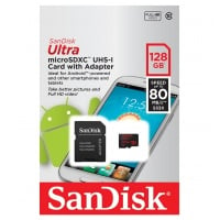 SanDisk Ultra C10 microSDXC UHS-I Card with Adapter 128GB [R:80]