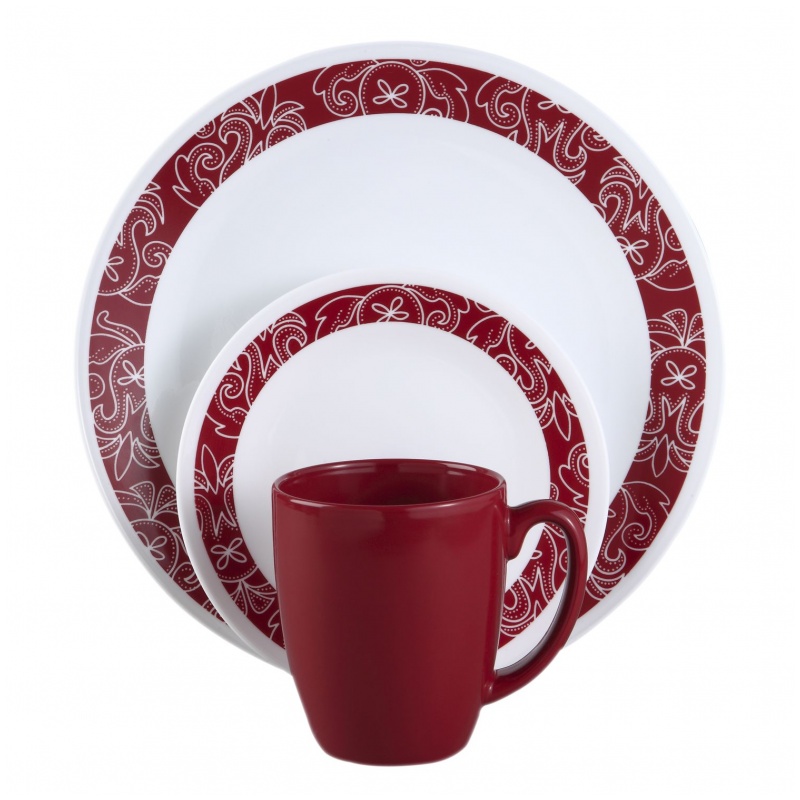 Corelle Livingware Bandhani 16 Piece Dinnerware Set 價錢、規格及用家意見 香港格價網