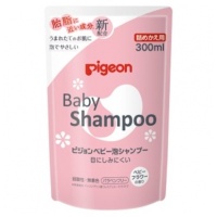 Pigeon Baby Shampoo 嬰兒防澀眼泡泡洗髮露 300ml (補充裝) (花香)