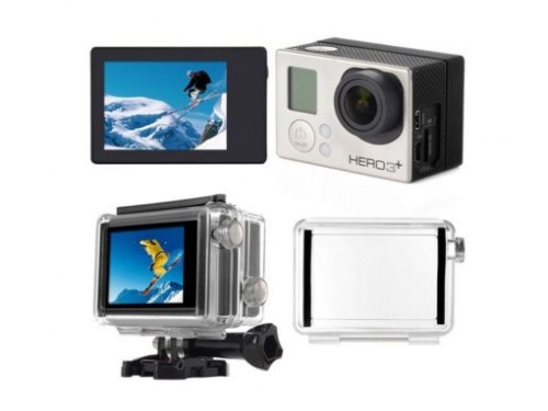 FOCUS LCD DISPLAY BACPAC + Back Screen Door Case for GoPro Hero 3 3+ 4 ...
