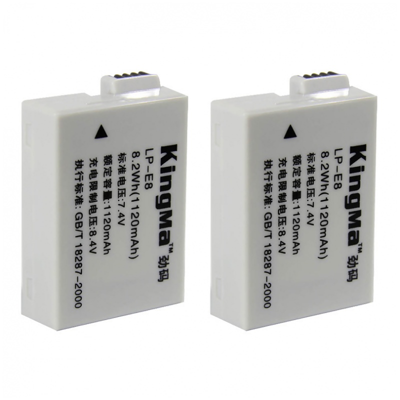 KINGMA 2 PCS CANON LPE8 LithiumIon Battery Pack 代用鋰電池 (1120mAh) 價錢、規格