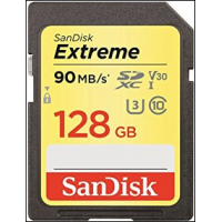 SanDisk Extreme V30 U3 C10 SDXC UHS-I Card 128GB [R:90 W:60]