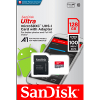 SanDisk Ultra A1 U1 C10 microSDXC UHS-I Card with Adapter 128 GB [R:100]