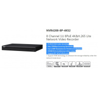 Dahua 大華 NVR4208-8P-4KS2 Network Video Recorder
